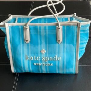 Kate Spade Blue Striped Tote Bag